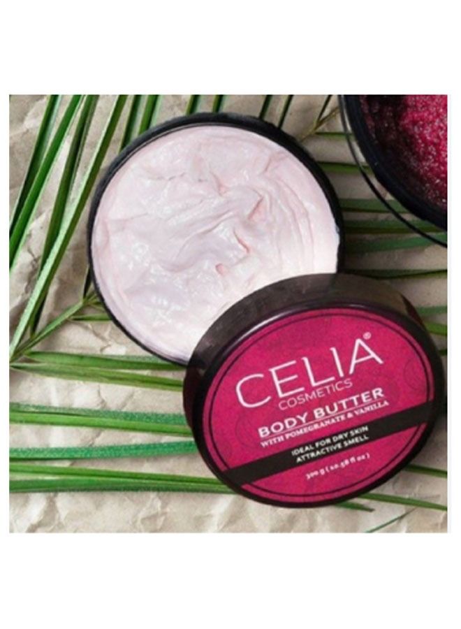 سيليا كوزمتكس زبدة الجسم بخلاصة الرمان والفانيلا من سيليا 300ج - Image 2