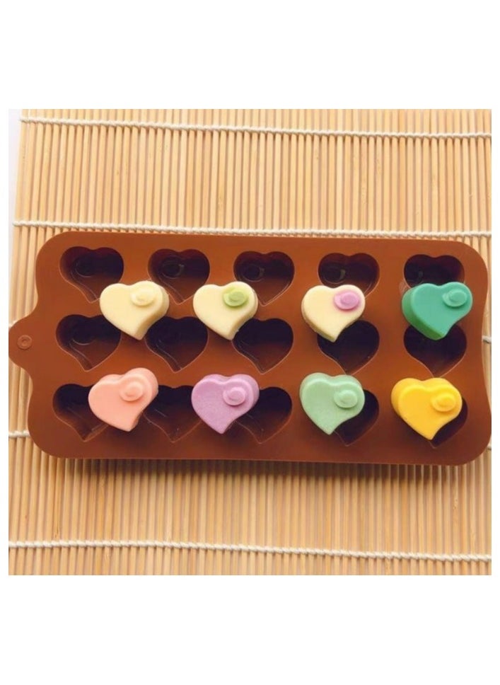 6-Piece Silicone Chocolate Mold Set - Non-Stick Silicone Molds for Making Chocolates, Cookies, Puddings, and Ice Cubes - Elegant Molds for Cake Decoration, Baking, Maamoul, and Ice (Comes in Random Assorted Shapes)
