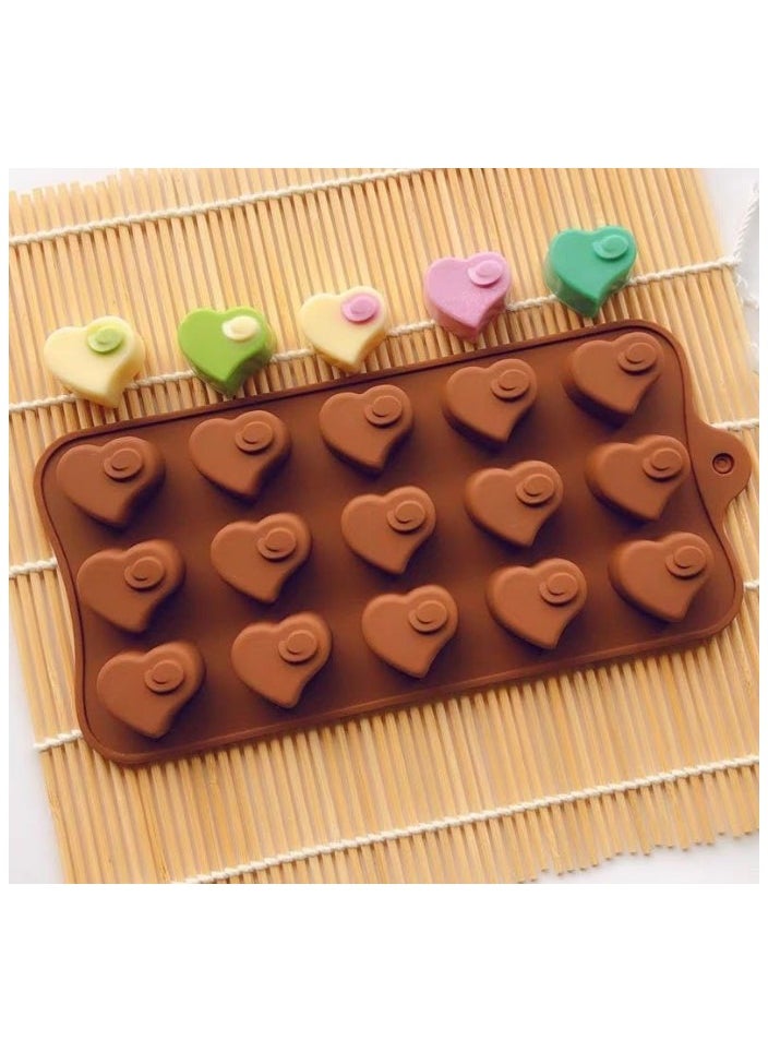 6-Piece Silicone Chocolate Mold Set - Non-Stick Silicone Molds for Making Chocolates, Cookies, Puddings, and Ice Cubes - Elegant Molds for Cake Decoration, Baking, Maamoul, and Ice (Comes in Random Assorted Shapes)