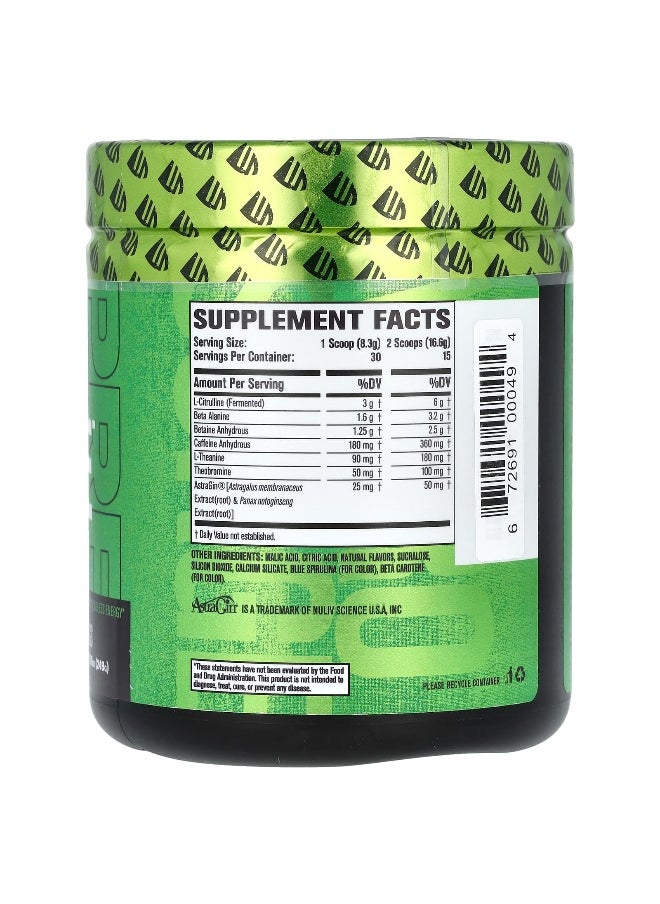 Jacked Factory - Jacked Factory, Nitro Surge, Pre-Workout, Green Apple, 8.78 oz (249 g) - Image 1