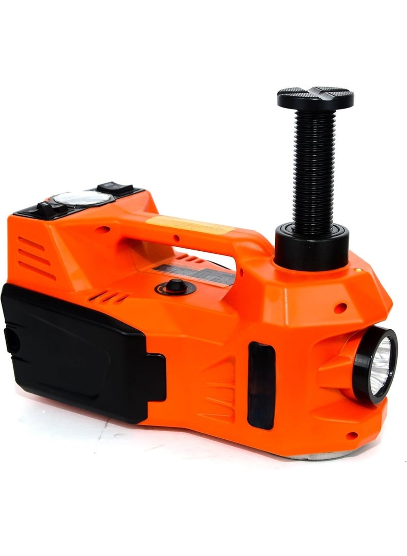 Electric Hydraulic Jack 2 in 1 with Inflation, 3 Ton Hydraulic 12V Car Floor Jack with Built-in Tire Inflator Pump & LED Light ( Max height 360mm) - Image 1