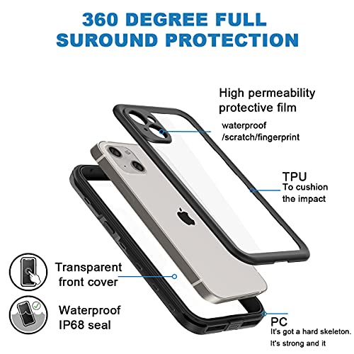 AICase Waterproof Case for iPhone 13 Mini 5.4 Inch Snowproof Dustproof Shockproof IP68 Certified Full Body Protection Fully Waterproof Underwater Protection Protective Case for iPhone 13 Mini - Image 2