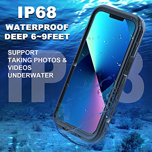 AICase Waterproof Case for iPhone 13 Mini 5.4 Inch Snowproof Dustproof Shockproof IP68 Certified Full Body Protection Fully Waterproof Underwater Protection Protective Case for iPhone 13 Mini - Image 3
