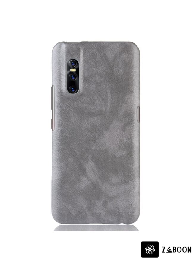 Zaboon غطاء حماية من مادة PC + PU بنسيج ليتشي مقاوم للصدمات لهاتف Vivo V15 Pro - Image 2