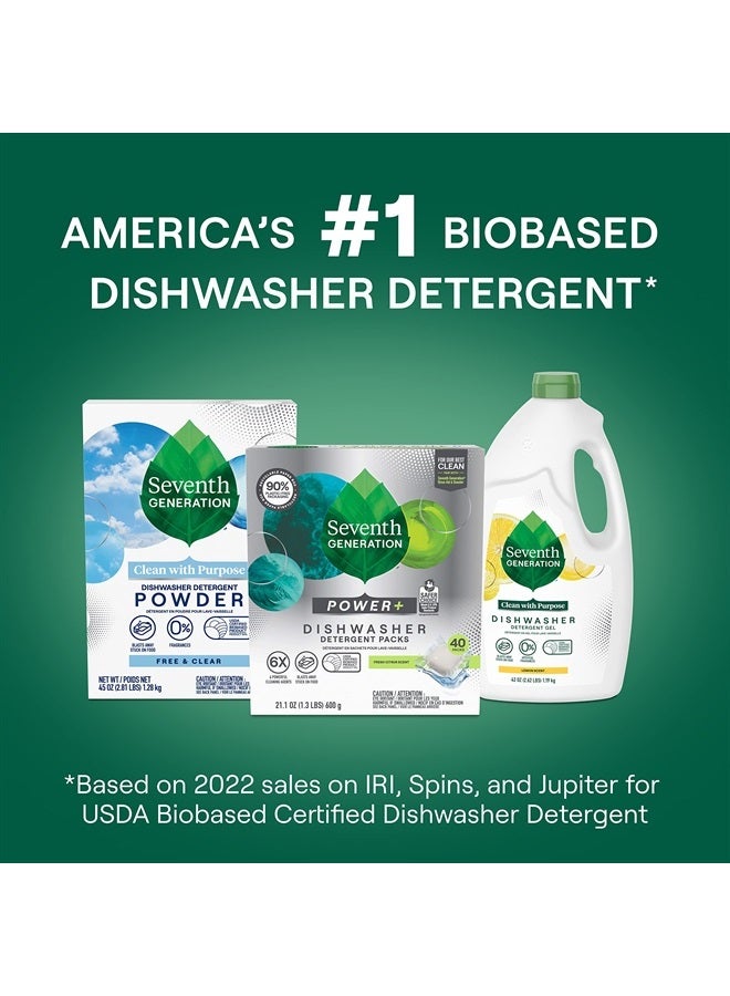 Seventh Generation Ultra Power Plus Dishwasher Detergent Packs, Fresh Citrus Scent, 70 count (Packaging May Vary)  - Image 3