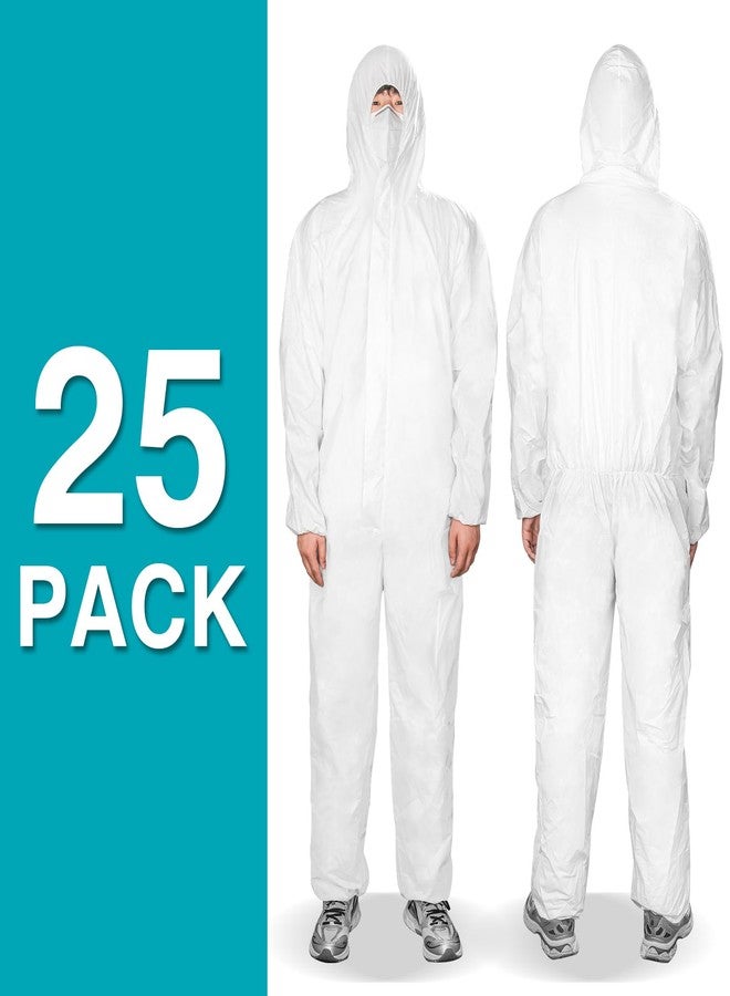 FURWEY 25Pack Disposable Coverall with Hood and Elastic Wrists-X-Large - Image 2