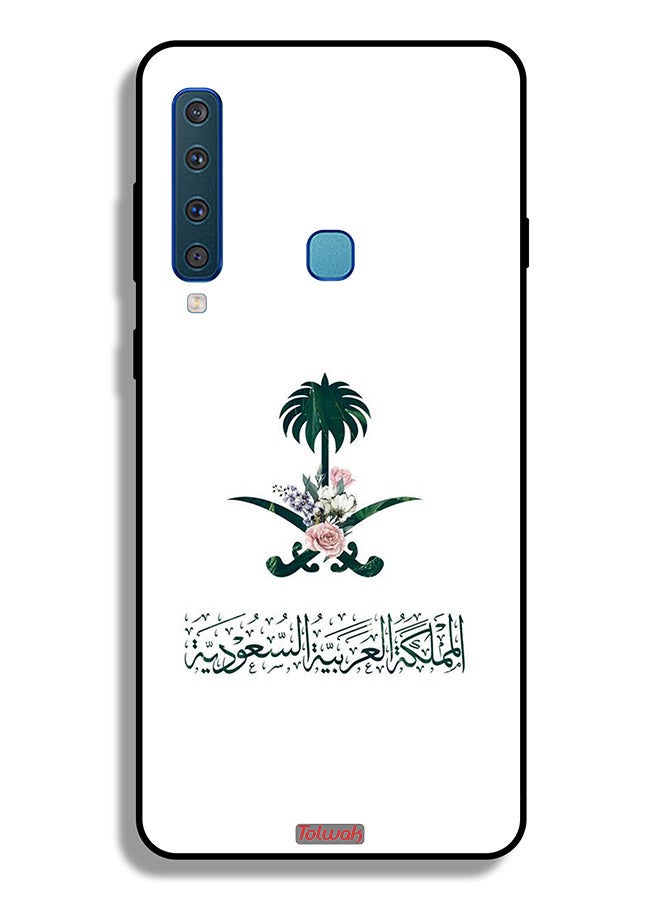 Tolwak غطاء حماية سامسونج جالاكسي A9 (2018) علامة المملكة العربية السعودية مع زهور - Image 1