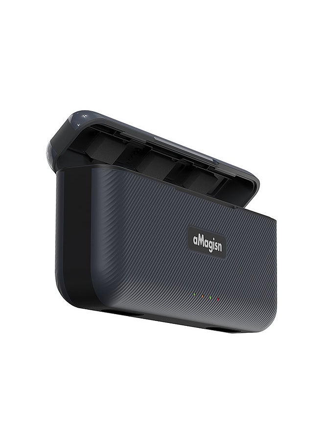 aMagisn - AA07 3-slot Fast Charge Box Battery Charger Type-C PD Fast Charging Case with TF Card Slots Sports Camera Accessory Replacement for DJI OSMO Action 4/3 - Image 1