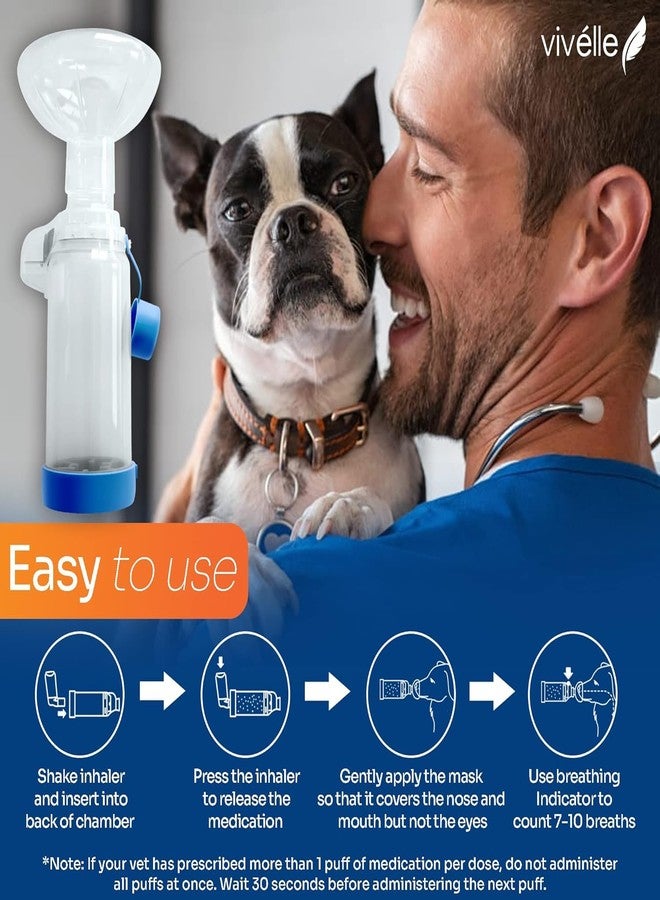 Vivelle Handheld Inhaler Spacer with 2 Masks for Cats and Small Dogs Inhaler Spacer for MDI - Image 4