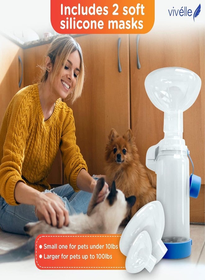 Vivelle Handheld Inhaler Spacer with 2 Masks for Cats and Small Dogs Inhaler Spacer for MDI - Image 5