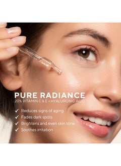 Lupure Vitamin C Face Serum With Hyaluronic Acid: Lupure Skin Vitamin C Serum Vitamin E For Dark Spots Anti Aging Facial Serum (1 Fl Oz/ 30Ml)  - Image 4