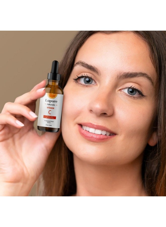 Lupure - Vitamin C Face Serum With Hyaluronic Acid: Lupure Skin Vitamin C Serum Vitamin E For Dark Spots Anti Aging Facial Serum (1 Fl Oz/ 30Ml) - Image 1