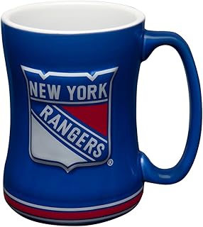 Boelter Brands New York Rangers Coffee Mug - 14oz Sculpted Relief by - Image 1