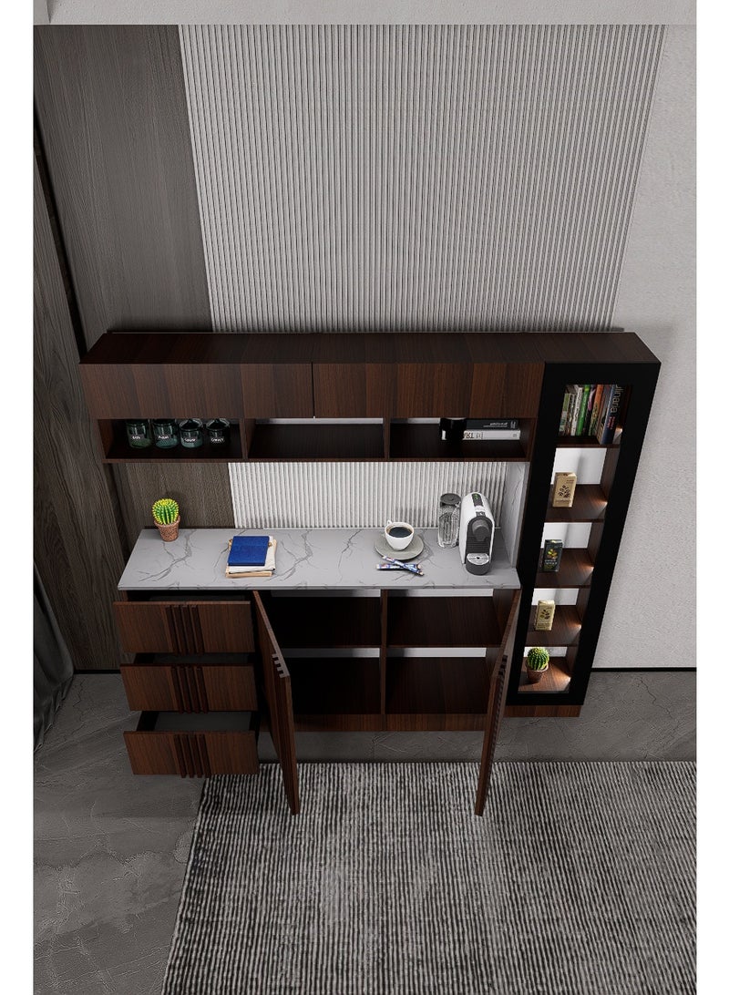 كوفي وورلد ركن القهوة بالاضاءة المخفية الداخلية الانيقة تكيسات الطولية - Image 5