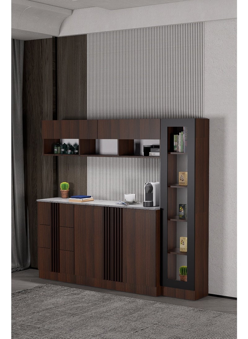 كوفي وورلد ركن القهوة بالاضاءة المخفية الداخلية الانيقة تكيسات الطولية - Image 3