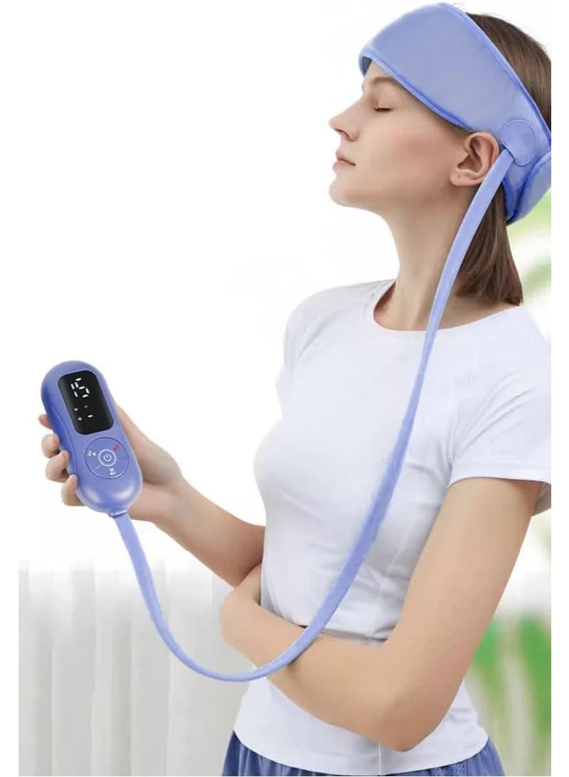 Heated Electric Head Massager for Scalp & Migraine Relief, Air Compression Head Massager with Adjustable Intensity, Stress & Tension Headache Relief, Multi-Mode Smart Head Massage Device - Image 1