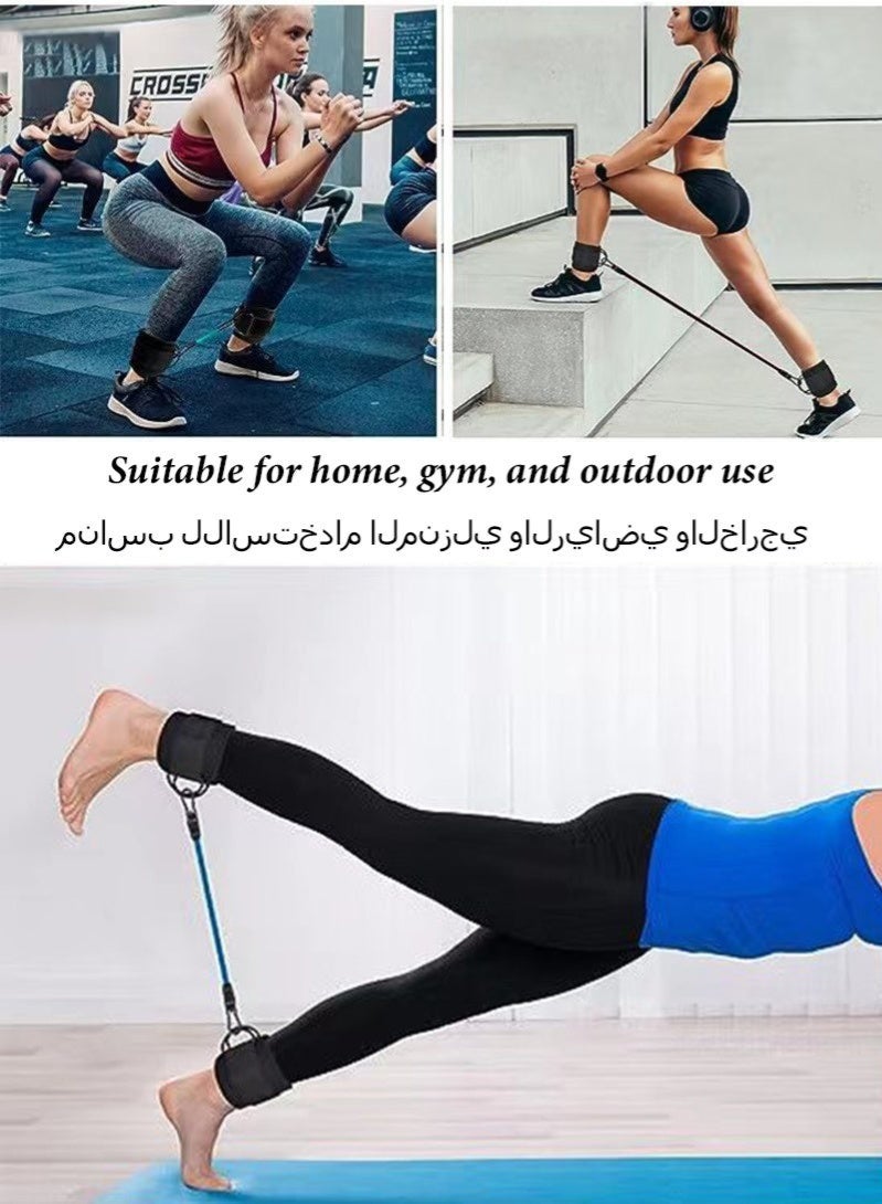 SahlTech 2PCS Adjustable Ankle Straps for Cable Machine, Ankle Bands for Workout, Sports Ankle Strap for Muscle Stretching, Leg Training and Weight Exercise, Gym Ankle Cable Attachments - Image 4