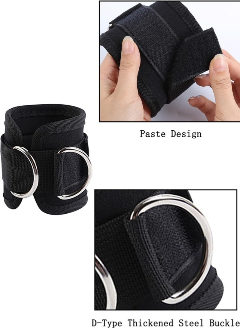 SahlTech 2PCS Adjustable Ankle Straps for Cable Machine, Ankle Bands for Workout, Sports Ankle Strap for Muscle Stretching, Leg Training and Weight Exercise, Gym Ankle Cable Attachments - Image 5