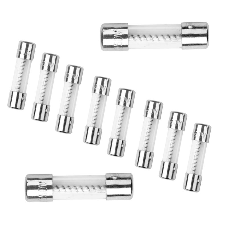 COMPSTUDIO 10Pcs T3.15AL250V 5x20mm 3.15A 250V Slow Blow Fuse T3.15AL Glass Slow-Acting Time-delay Fuse (3/16 in x 3/4 in) - Image 5