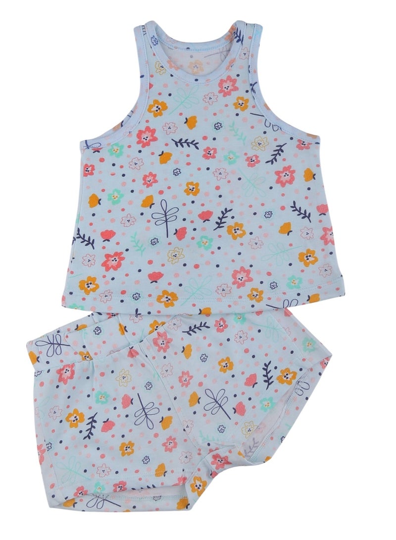 بيجاما صيفي مطبوعة للبنات