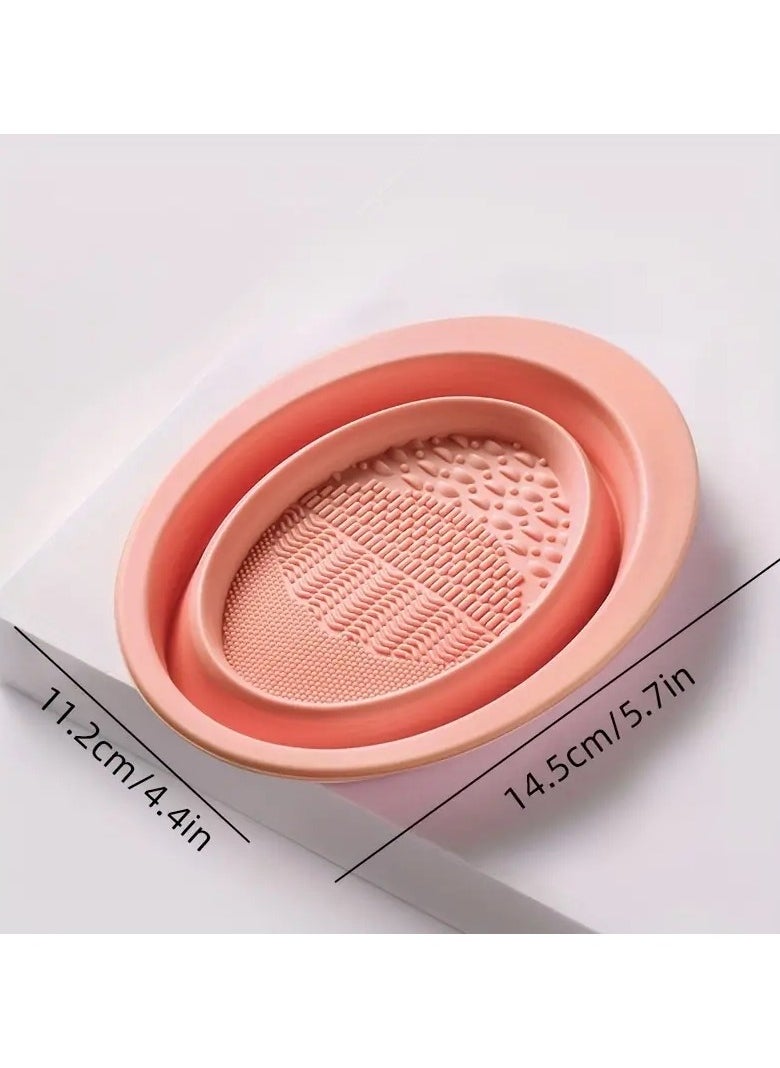 ORiTi Portable Silicone Makeup Brush Cleaning Mat Easy to Clean and Concenient to Use - Grey  - Image 3