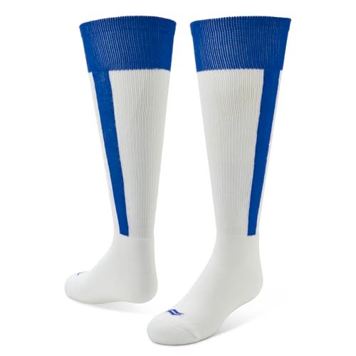 Sof Sole Baseball/Softball Over-the-Calf Team Athletic Performance Socks (2 Pair), Small, Royal Blue Stirrup - Image 1