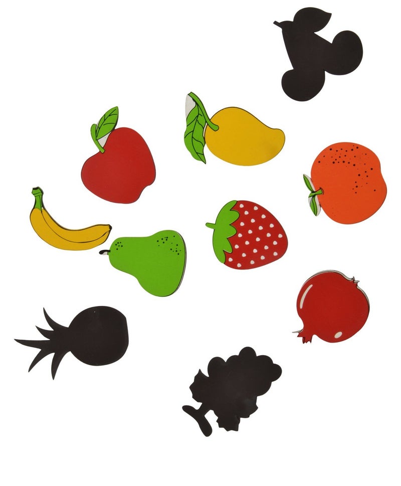 Skillofun S-47 Wooden Magnetic Cutouts, Brightly Colored Non-Toxic Fruits Keeps Children Engaged and Learning with Safe Play| Multi-Color Set of 10 - Image 2