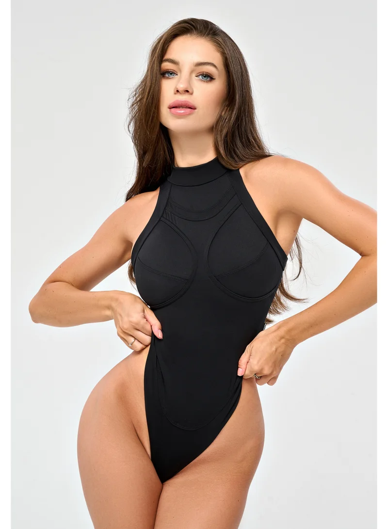 Bona Fide Atomic Body Black Bona Fide Sexy One Piece Bathing Suit for Women - One Piece Swimsuits for Women - Monokini for Women | Best Price UAE