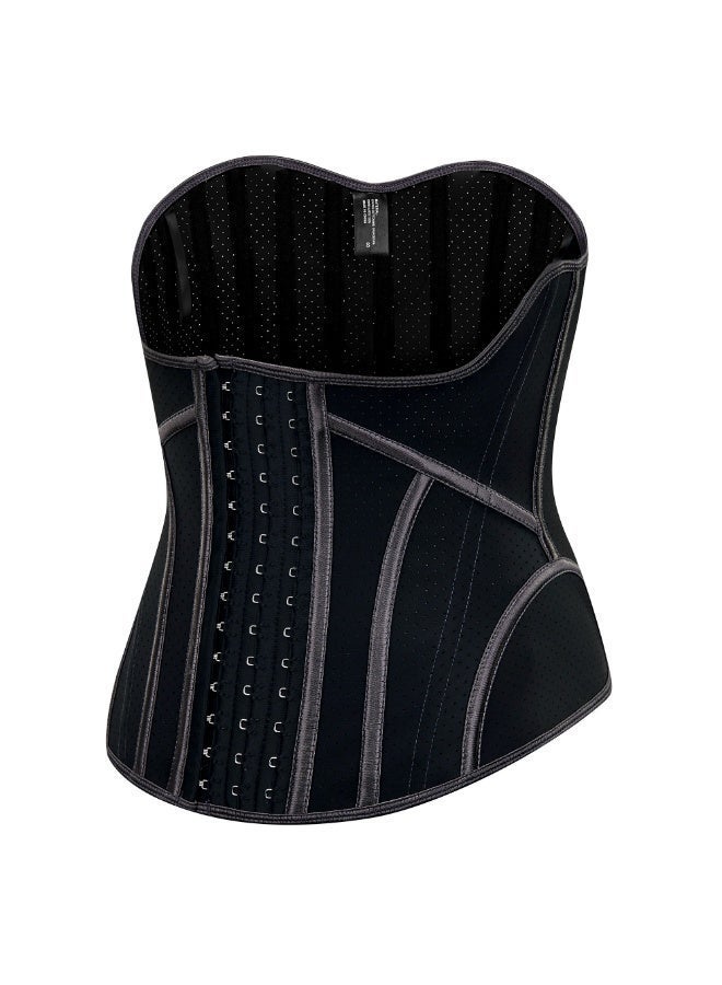 Women Waist Trainer Corset for Tummy Control – Adjustable Steel Boned Body Shaper Belt for Slim Waist & Posture Support (Black) - Image 2