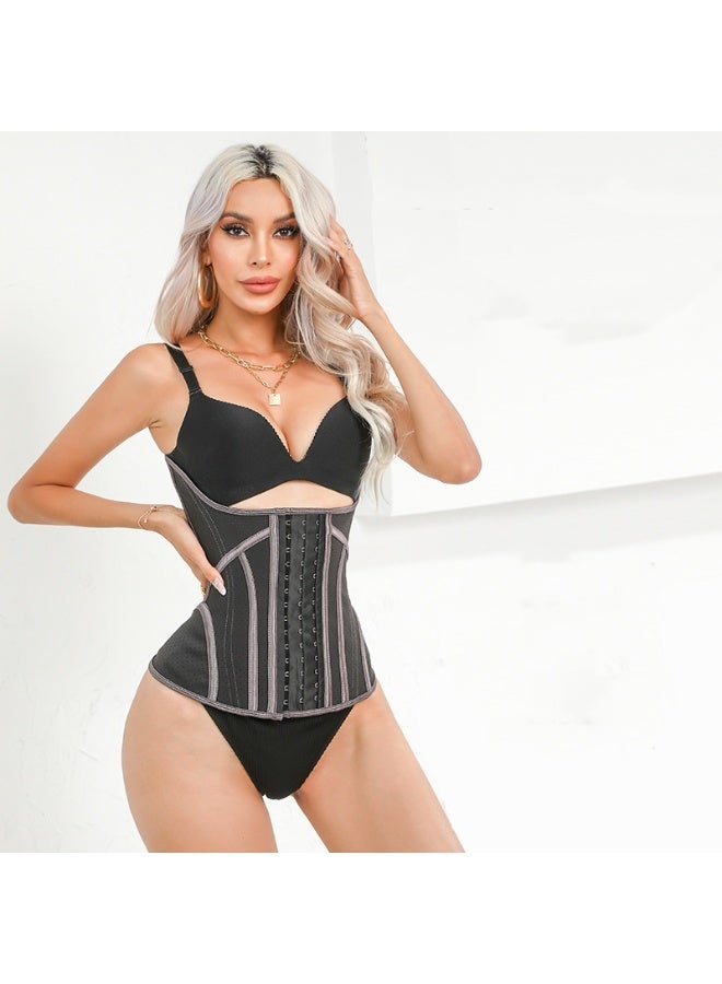 Women Waist Trainer Corset for Tummy Control – Adjustable Steel Boned Body Shaper Belt for Slim Waist & Posture Support (Black) - Image 1