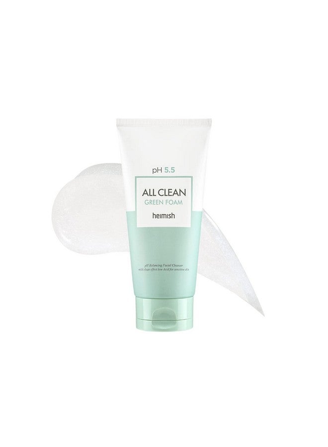 heimish All Clean Green Foam 5.3oz /150g | PH 5.5 balancing Wash & Exfoliating Facial gel Cleanser | Daily Care Cleansings, Sebum control, Acne treatment, Wash for Deep pore cleansing - Image 1