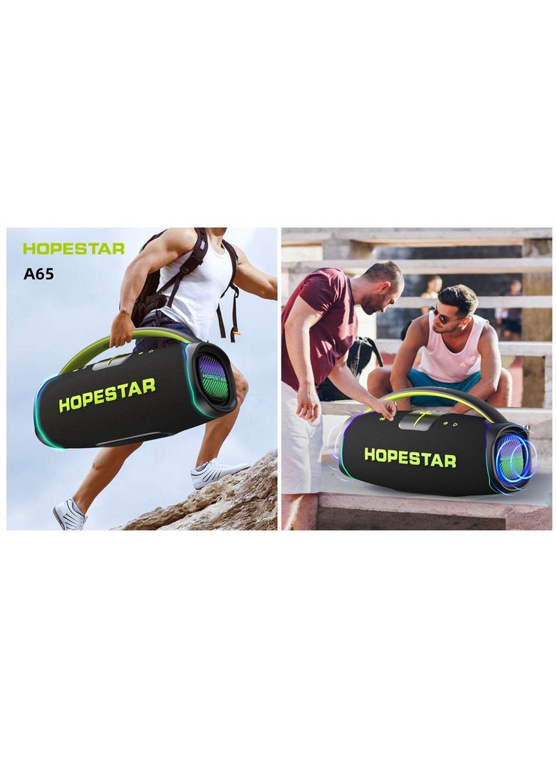 HOPESTAR A65 300W Portable Outdoor Waterproof Blue Tooth Speaker Handheld Audio Big Bass Stereo Speaker with Wireless Microphone - Image 5