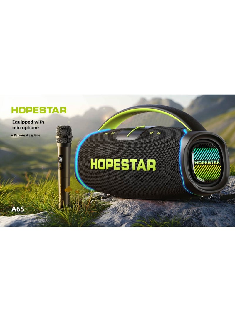 HOPESTAR A65 300W Portable Outdoor Waterproof Blue Tooth Speaker Handheld Audio Big Bass Stereo Speaker with Wireless Microphone - Image 3