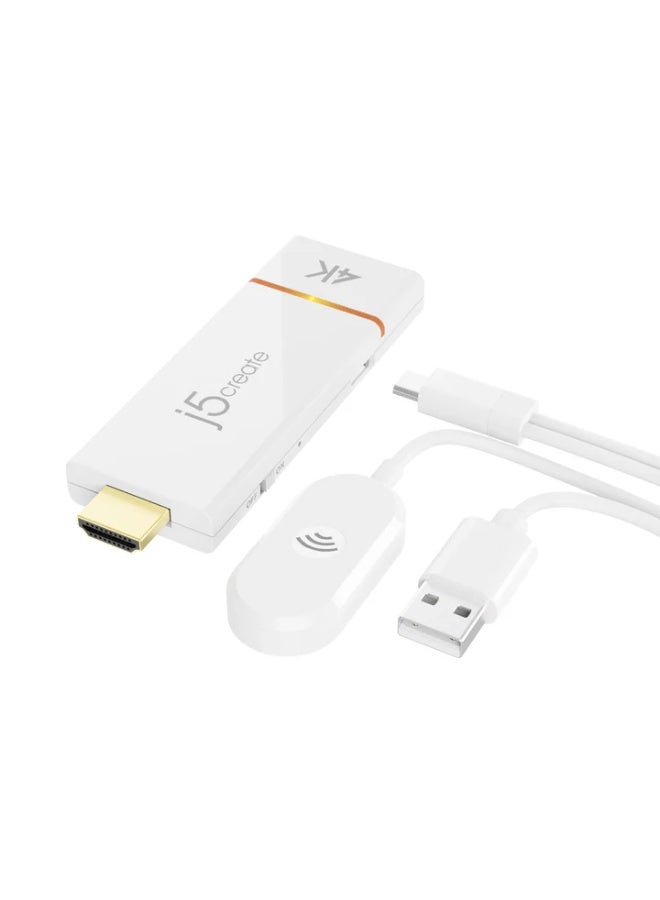 j5create JVAW76 ScreenCast 4K Wireless Adapter Screen Cast from Mobile Phone Tablet or Laptop Support for AirPlay Miracast Mirror Extend for Windows macOS Wireless Screen Display JVAW76 - Image 2