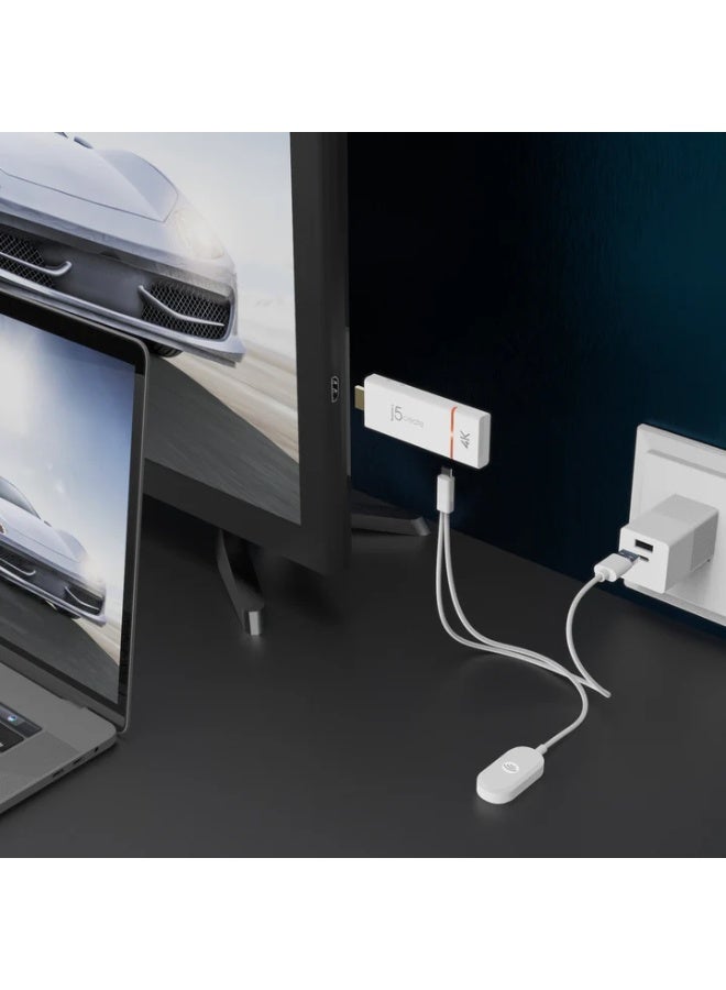 j5create JVAW76 ScreenCast 4K Wireless Adapter Screen Cast from Mobile Phone Tablet or Laptop Support for AirPlay Miracast Mirror Extend for Windows macOS Wireless Screen Display JVAW76 - Image 3