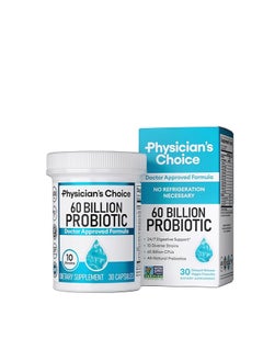 Physician's CHOICE Probiotics 60 Billion CFU - Certified Natural Supplement for Women and Men, No Refrigeration Required - 30 Capsules  - Image 2