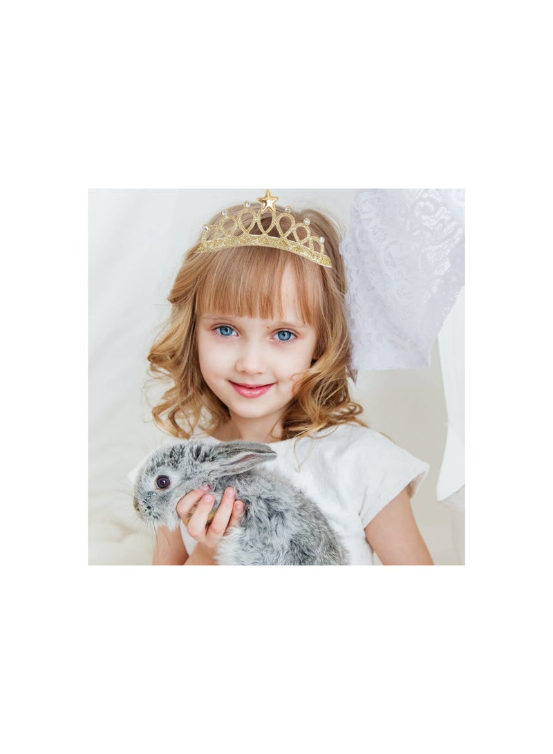 SOLARAE 6Pcs Birthday Rhinestone Crown Headbands Set for Girls, Princess Tiara Hair Accessories for Birthday Parties, Prom, Photography, and Daily Use. Perfect for Celebrations and Special Occasions! - Image 2