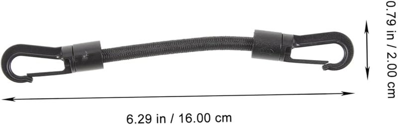 5Pcs Black Elastic Bungee Tie Down Straps for Outdoor Camping Kayaking UV Resistant - Image 4