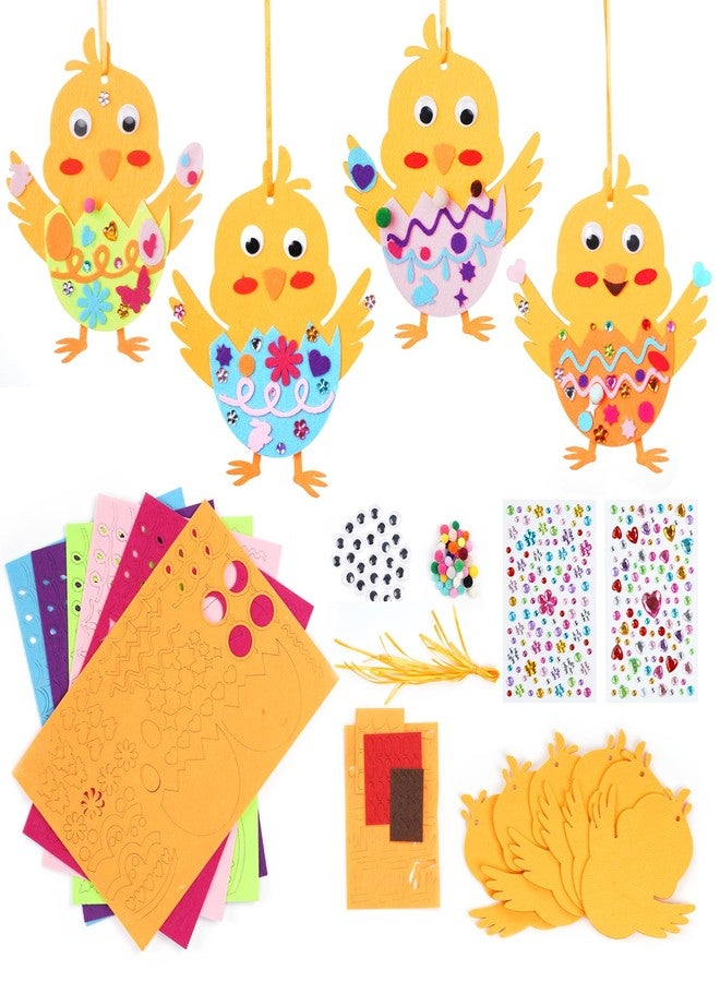 Ishua 12 Pcs Easter Chick Foam Stickers Set - Easter Foam Stickers DIY Ornament Crafts, Nice for Art Projects & Party Decorations - Image 1