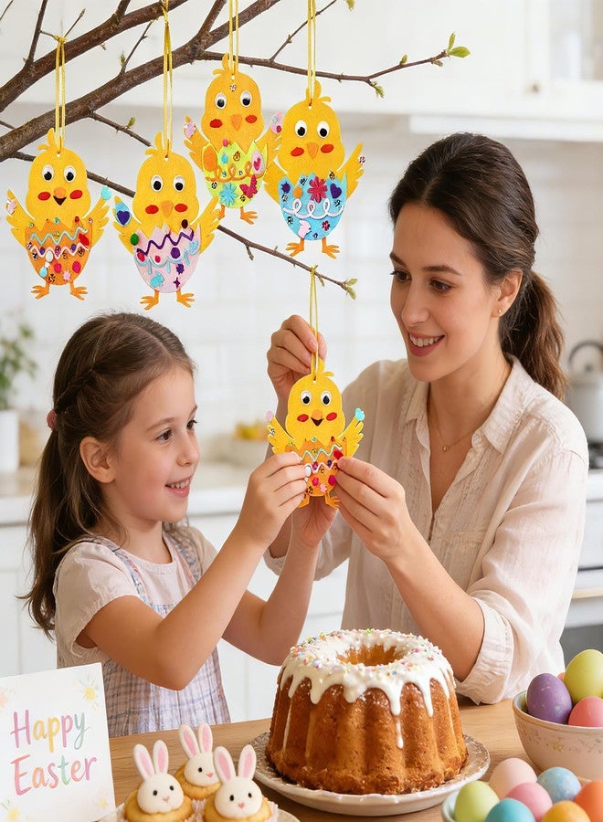 Ishua 12 Pcs Easter Chick Foam Stickers Set - Easter Foam Stickers DIY Ornament Crafts, Nice for Art Projects & Party Decorations - Image 5
