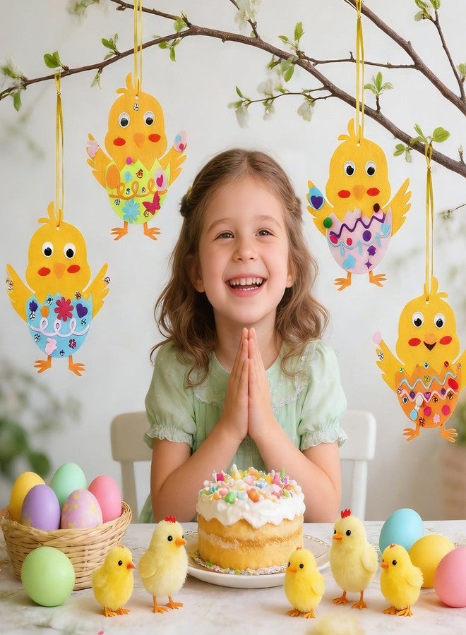 Ishua 12 Pcs Easter Chick Foam Stickers Set - Easter Foam Stickers DIY Ornament Crafts, Nice for Art Projects & Party Decorations - Image 4