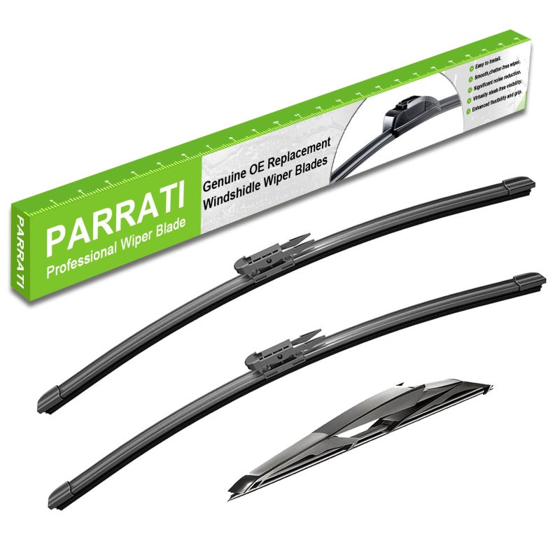مساحات زجاج أمامية PARRATI لسيارة شيفروليه تاهو 2007-2014 و12 خلفية بديل OEM لممسحات الزجاج مجموعة من 3