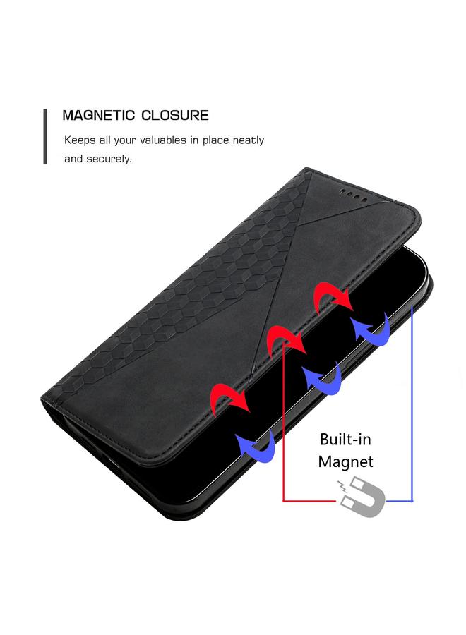 S-TOP Case For Samsung Galaxy A72 5G / 4G Diamond Pattern Splicing Skin Feel Magnetic Horizontal Flip Leather Case with Card Slots & Holder & Wallet - Image 3