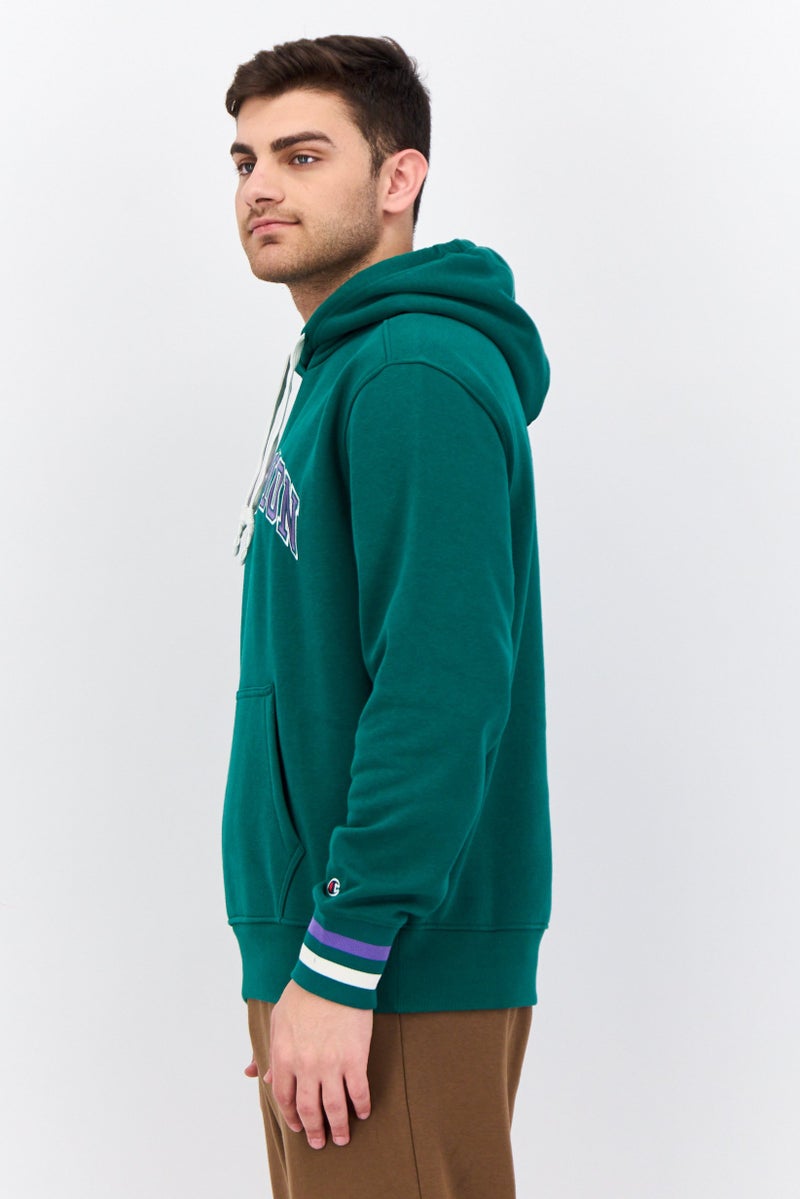 Champion Men Sportswear Fit Long Sleeves Running Sweatshirt, Green  - Image 2