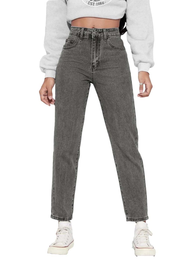 KOTTY Women's High Rise Cotton Lycra Blend Ankle Length Slim fit Jeans (Grey,30)_KOTTYLADIESJEANS1023L - Image 1