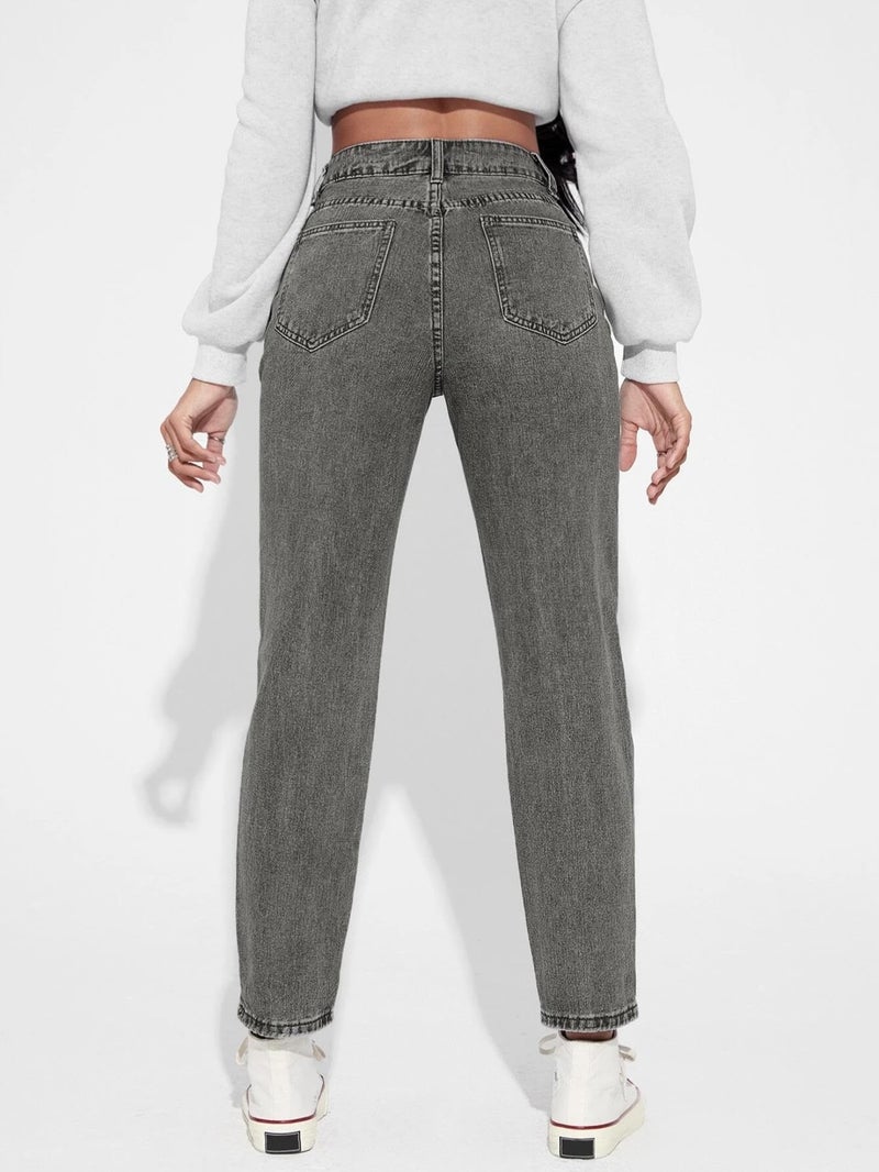 KOTTY Women's High Rise Cotton Lycra Blend Ankle Length Slim fit Jeans (Grey,30)_KOTTYLADIESJEANS1023L - Image 2