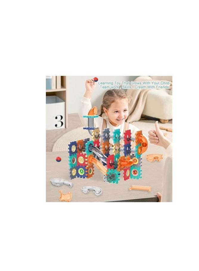 Gears Blocks and Ball Track Set - 128 Pieces - Image 4