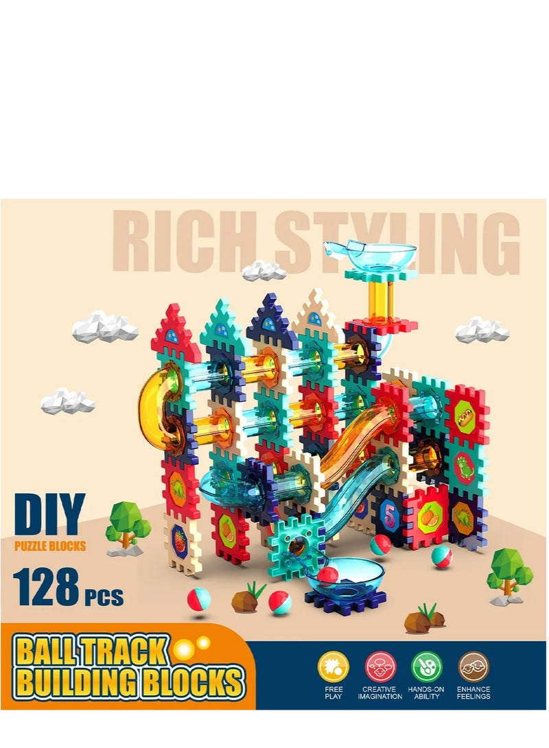 Gears Blocks and Ball Track Set - 128 Pieces - Image 5