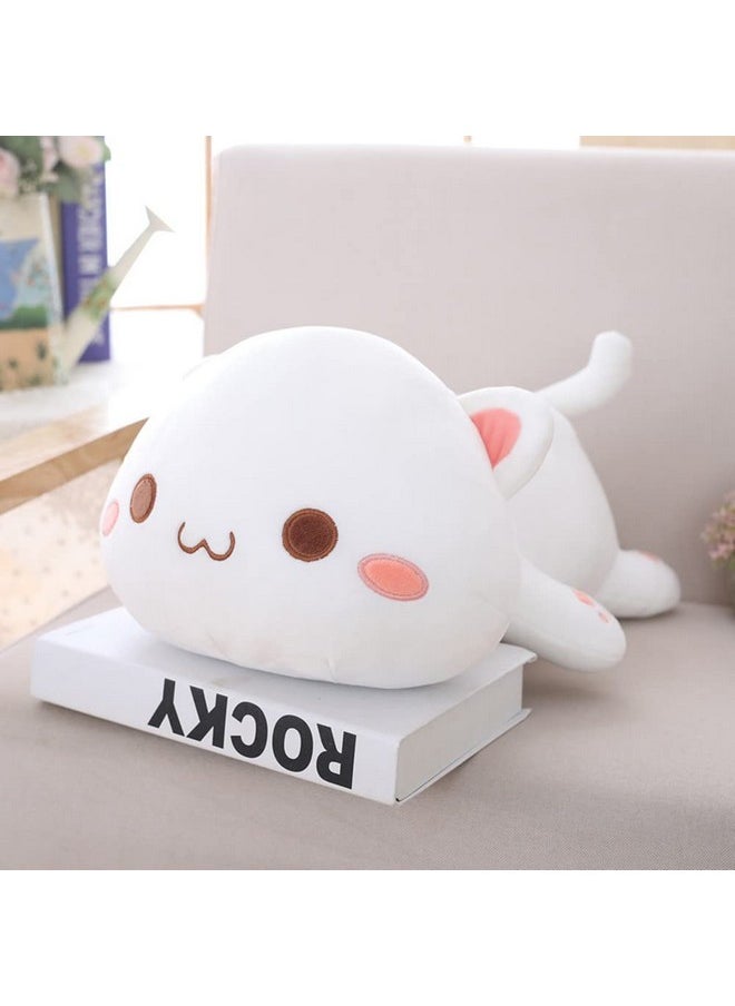 NatureMan Cute Kitten Plush Toy Stuffed Animal Pet Kitty Soft Anime Cat Plush Pillow，Plush Cat Doll Pillow Toys Children'S (White)  - Image 2