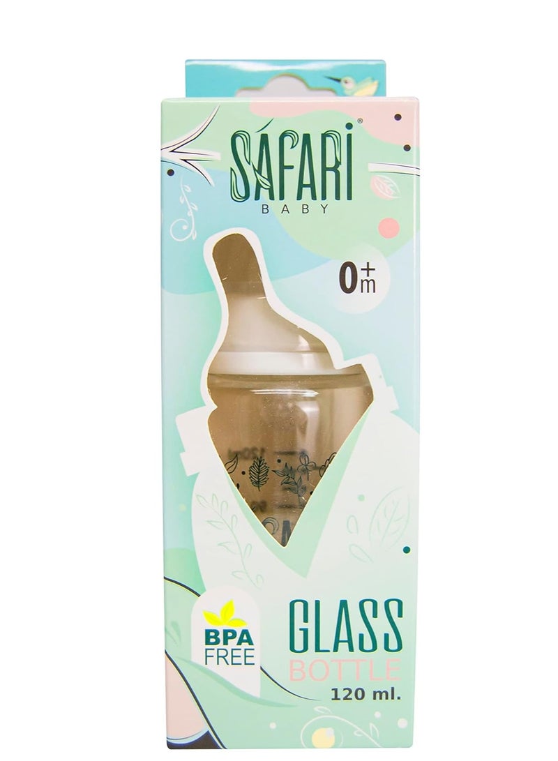 سفاري ببرونة رضاعة زجاج من سفاري 120 مل، قطعة واحدة لعمر شهر أو أقل - Image 4